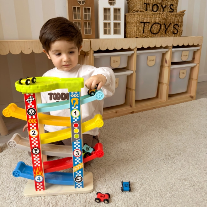 Tooky Toy Színes autópálya csúszda