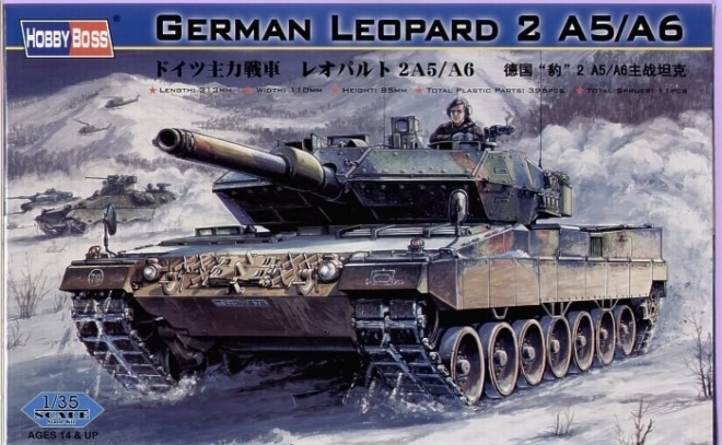 Leopard 2 A5/A6 harckocsi makett