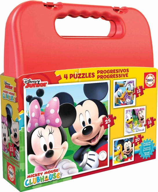 Mickey egér és barátai puzzle készlet - 4 az 1-ben