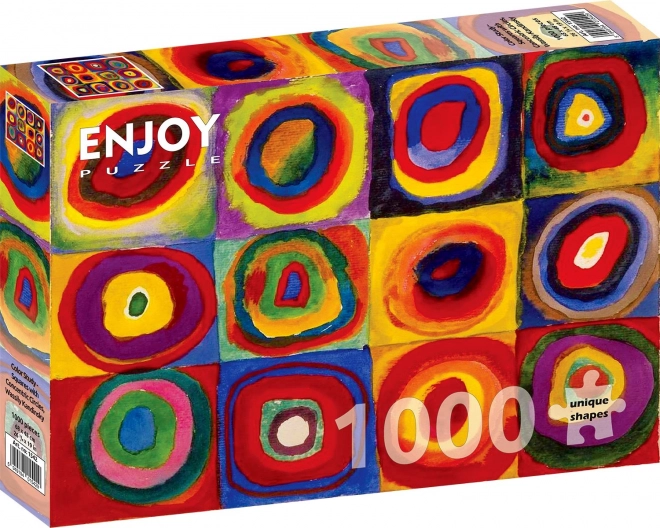 Enjoy puzzle Vassily Kandinsky: színtanulmány - négyzetek körökkel, 1000 darab