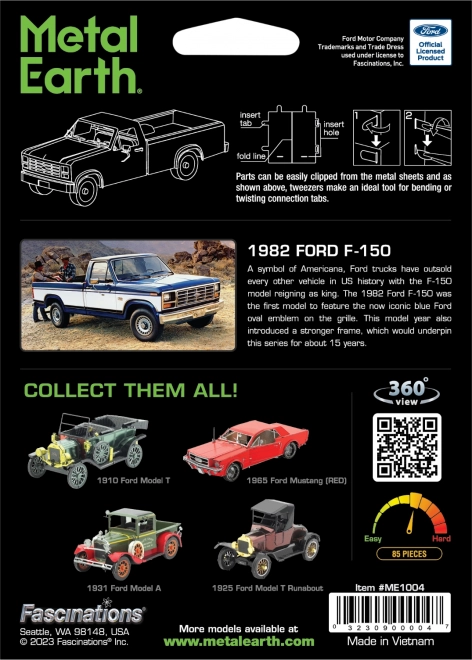 Fém 3D puzzle Ford F-150 Teherautó 1982