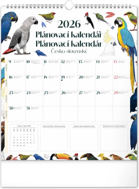 Animalium 2026 fali tervező naptár