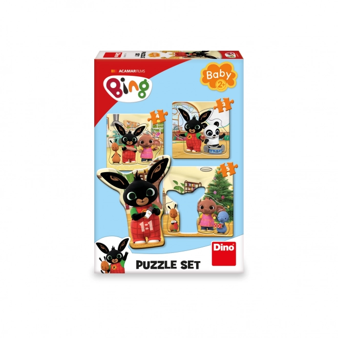 Dino bébi puzzle Bing és barátai 3 az 1-ben