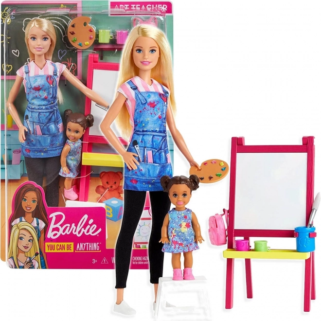 Barbie karrier művészeti tanár baba készlet