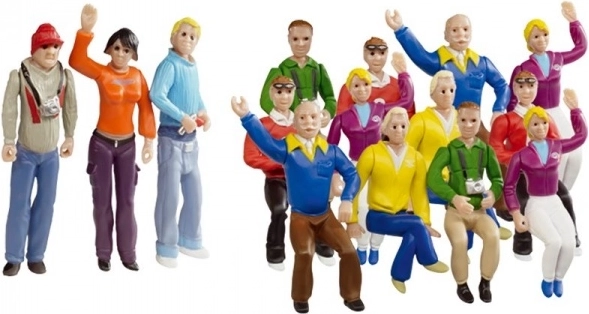 rajongói figurák 1:32 – 15 db-os készlet autópályákhoz