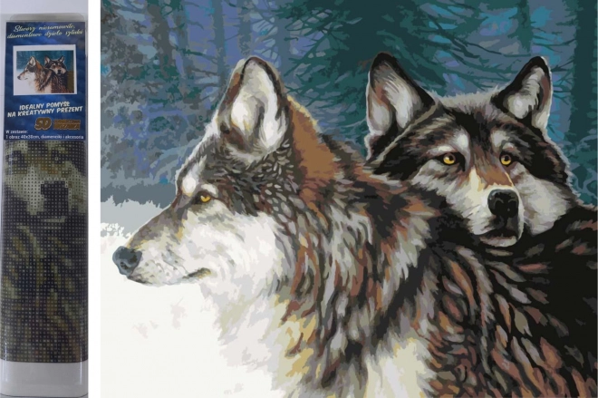 Norimpex téli farkasok gyémántfestés 30x40cm
