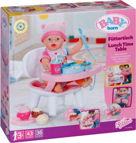 BABY born etetőszék hangokkal és fényekkel babákhoz