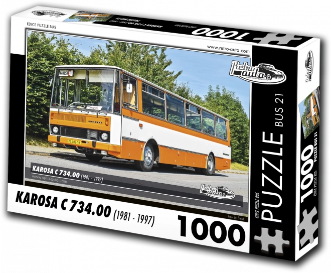 Retro Auta Puzzle Bus Karosa C 734