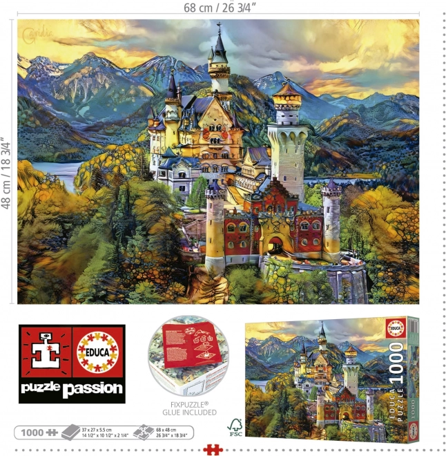 Educa Neuschwanstein kastély puzzle 1000 darabos