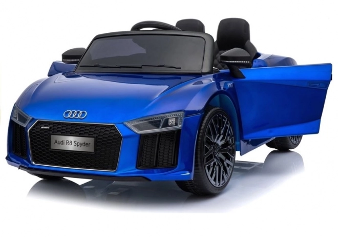 Kék Audi R8 Spyder akkumulátoros autó gyerekeknek