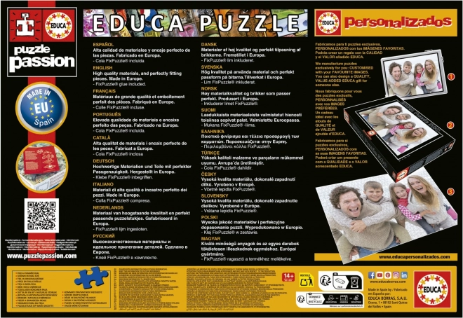 Indiai páva puzzle 1500 darabos - EDUCA