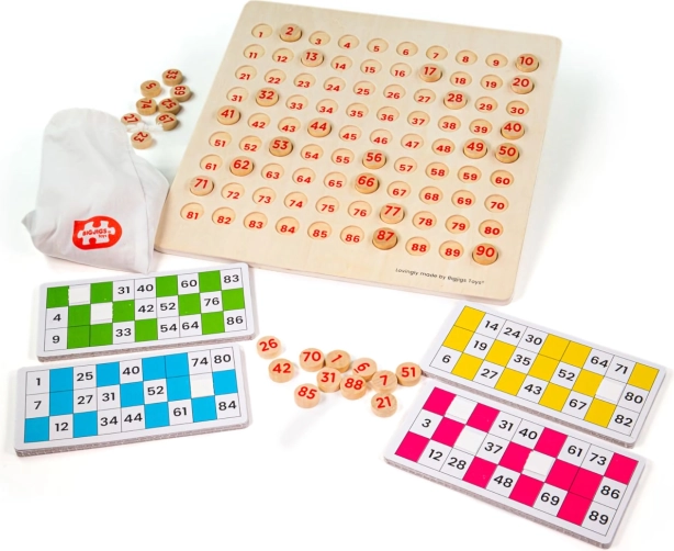 Hagyományos fa bingó játék gyermekeknek Bigjigs Toys