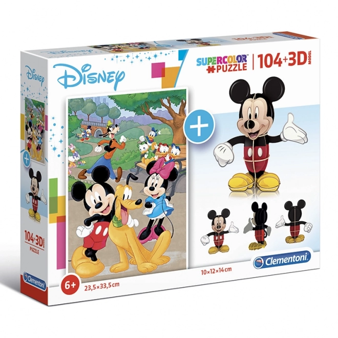 Mickey Egér Clementoni puzzle és 3D modell