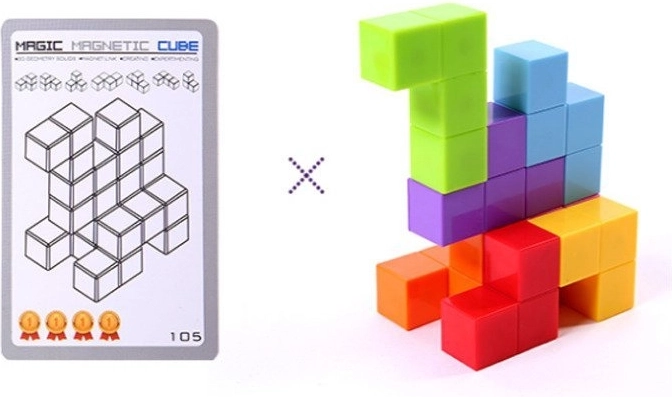 Mágneses kapcsolódás stabil 3D építményekhez