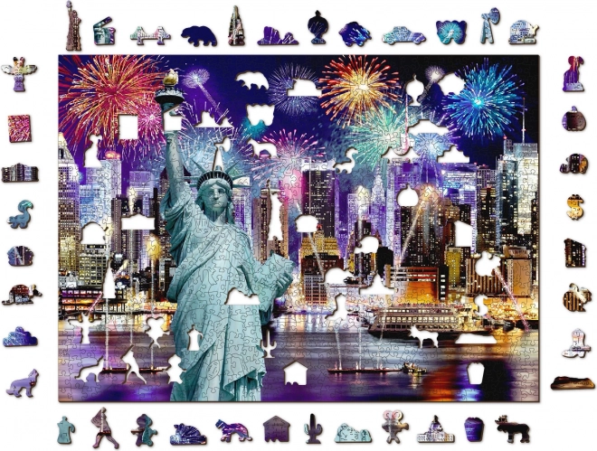 Éjszakai New York fa puzzle