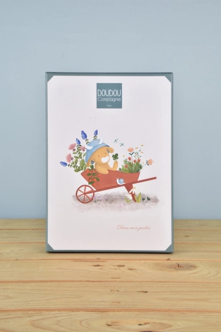 Doudou ajándékcsomag Aneth tehénke zöld takaróval 28 cm