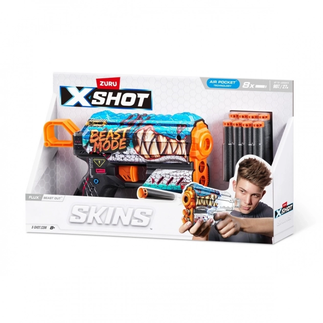 X-Shot Skins Flux kilövő (8 lövedék) Beast Out dizájn