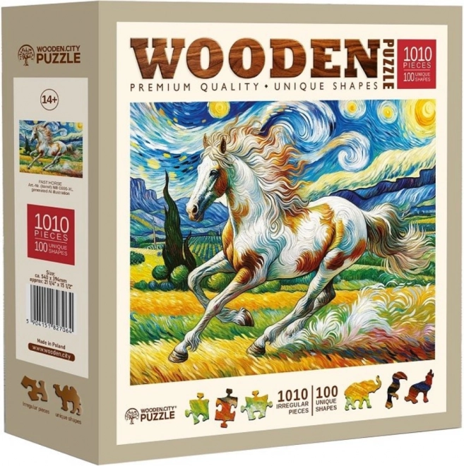 Wooden City Fa Puzzle - Gyors Ló