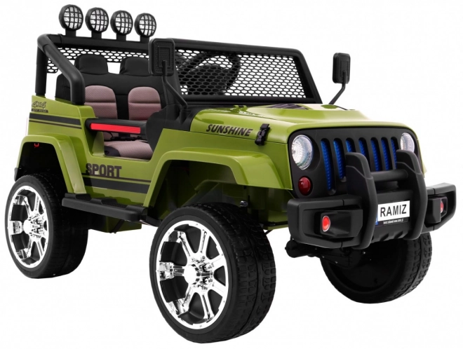 Raptor Drifter zöld terepjáró + távirányítás + 4x4 meghajtás + tárolóhely + lassú indulás + MP3 LED dióda