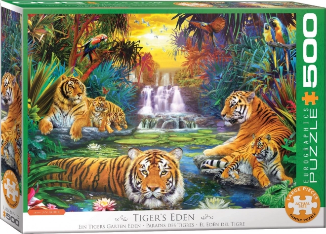 Tigrisek paradicsoma XL puzzle - 500 darabos