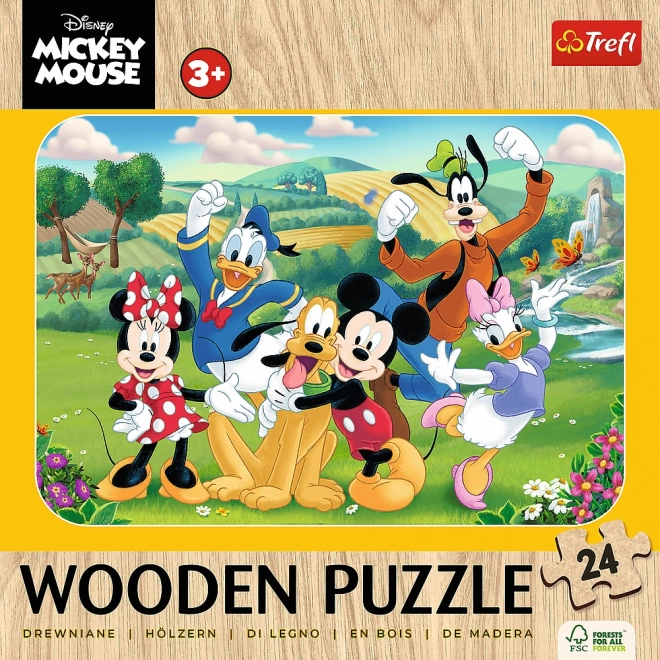 Trefl fa puzzle Mickey és barátai 24 darabos