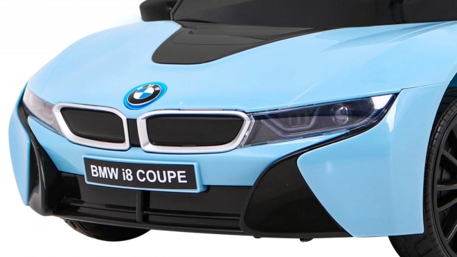 BMW I8 Lift Akkumulátor Autó Kék + távirányítás + lassú indítás + 3 pontos övek + MP3 USB + LED dióda