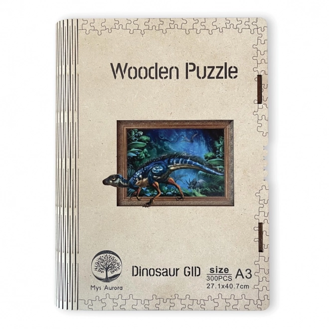 Világító dinoszaurusz fa puzzle A3 méretben