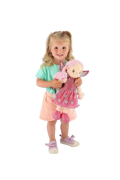 Tündér Peonia textil baba 40 cm