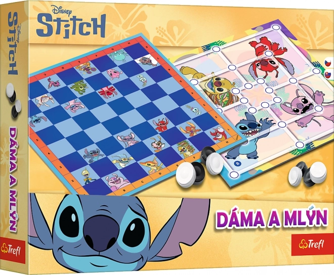 Dáma és malom Lilo és Stitch – társasjáték