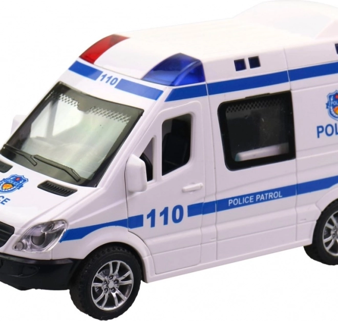 Autós mentő világítással és hanggal, 14 cm