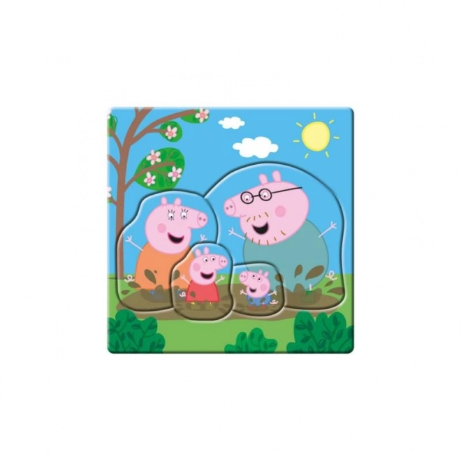 Dino bébi puzzle peppa malac és családja 3 az 1-ben