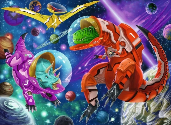 RAVENSBURGER Puzzle Dinoszauruszok az űrben XXL 200 darab
