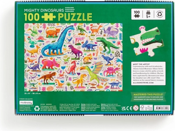 Mudpuppy Puzzle Erős dinoszauruszok 100 darab