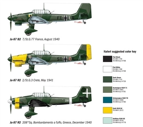 Ju-87 B2 Stuka modell repülőgép készlet