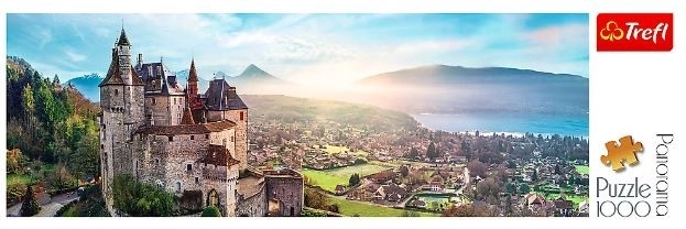 Trefl 1000 darabos panoráma puzzle - Menthon kastély Franciaország