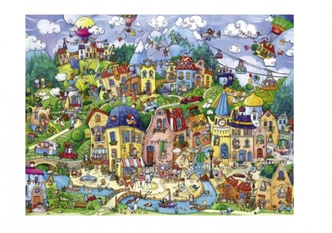 Veselé város puzzle - 1500 darabos