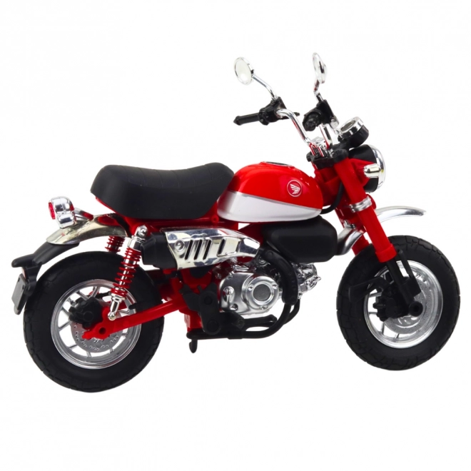 Klasszikus retro fém motorkerékpár piros 1:12