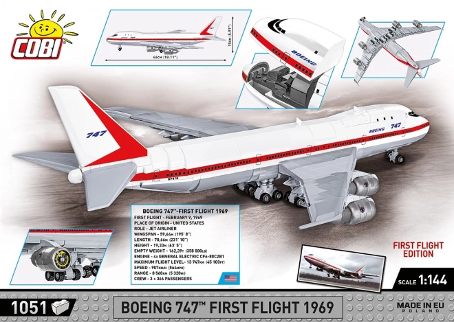 Boeing 747 első repülés modell építőkészlet