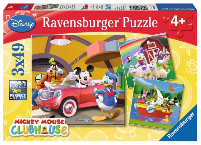 Ravensburger Mickey egér klubja puzzle 3x49 darab