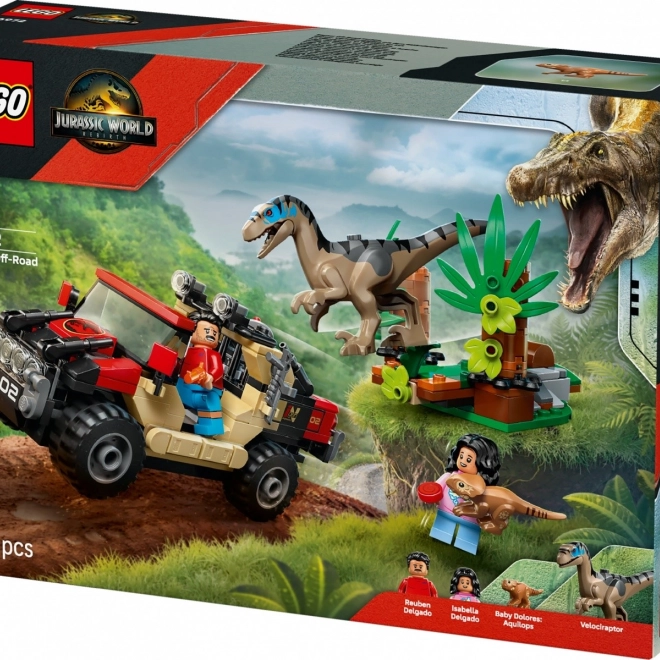 Építőkészlet LEGO Jurassic World: Terepjárós menekülés a velociraptor elől