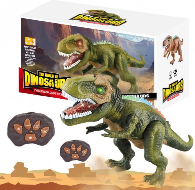 Távirányítású Dino T-Rex fényekkel és hangokkal