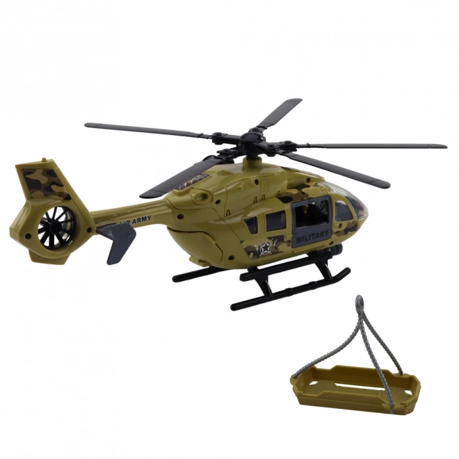 Katonai helikopter hang- és fényhatásokkal 1:14