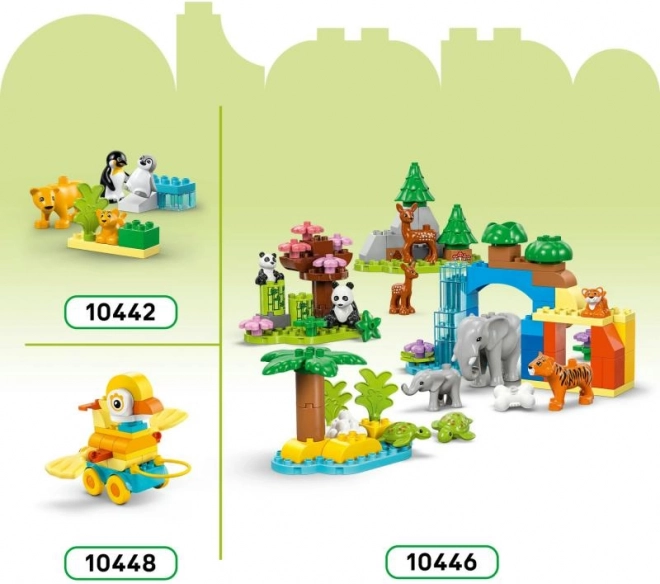 LEGO DUPLO Építőkészlet 3 az 1-ben: Dinoszauruszok kerekeken