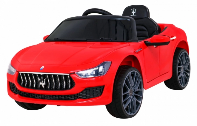 Maserati Ghibli akkumulátoros gyermekautó piros + Távirányító + Lassú indítás + EVA + MP3 USB + LED világítás