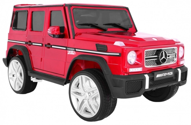 Mercedes AMG G65 Akkumulátoros játékautó gyerekeknek Piros + festett + csomagtartó + fények Hangok