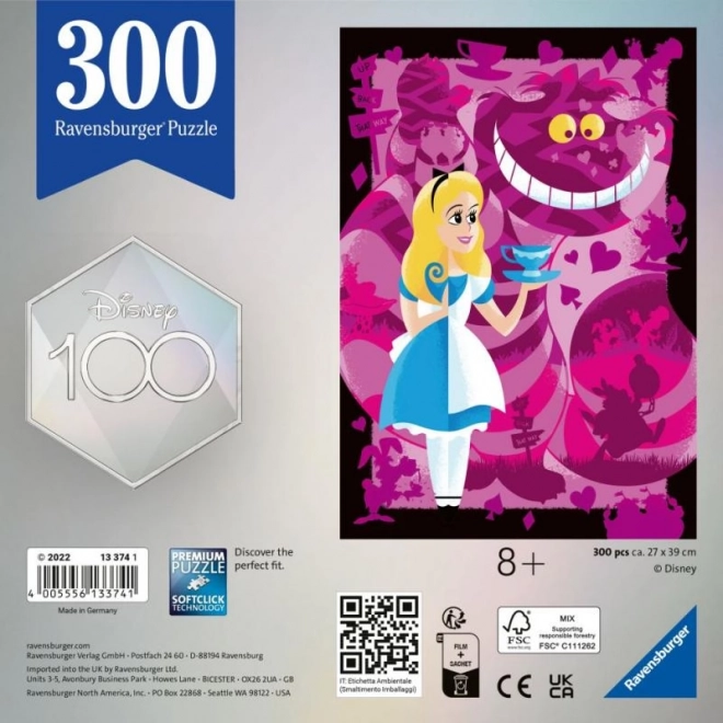 Disney 100 év: Alice Csodaországban 300 darabos kirakós