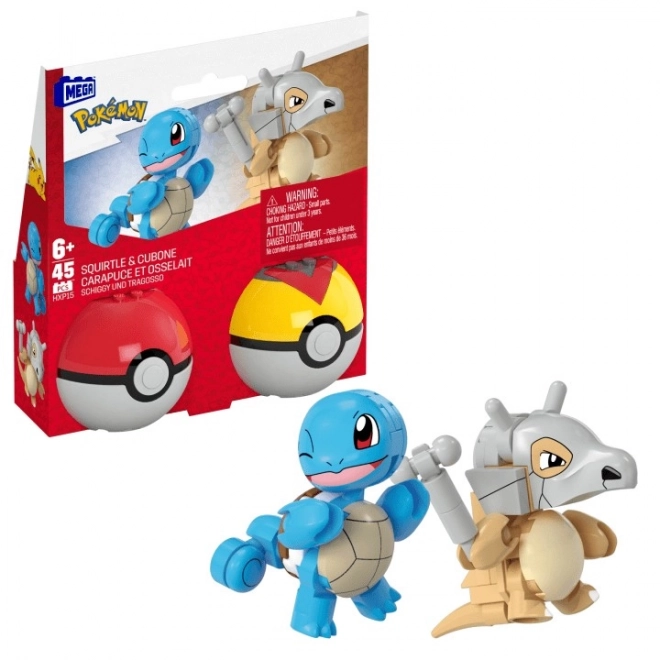 Mega Pokémon építőjáték Squirtle és Cubone