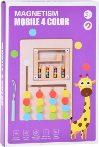 Fa Mágneses Montessori Játék Golyszikkal