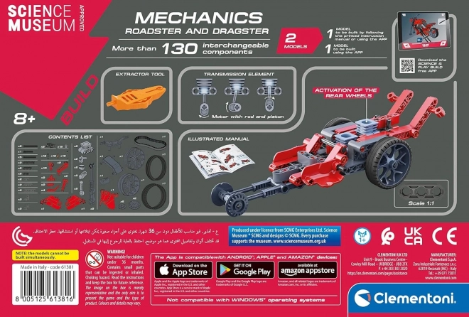 Clementoni Mechanikai Laboratórium Roadster és Dragster Készlet