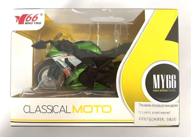 Motorkerékpár 1:14 méretarányban